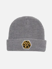 WAFFLE KNIT KNOT BEANIE-G.HEA